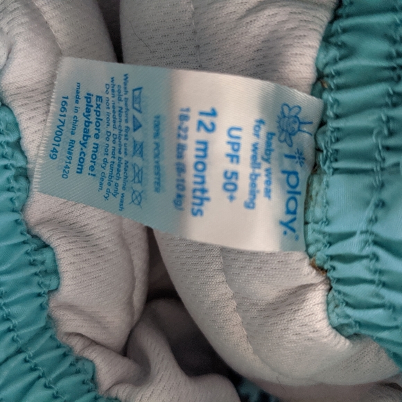 Blue and red octopus print swim trunks - Picture 3 of 3